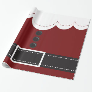 Papel De Presente Design de Natal Santa Claus Suit