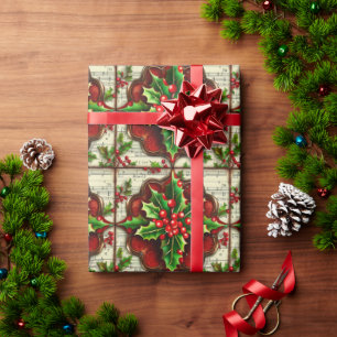 Papel De Presente Design de Natal Steampunk