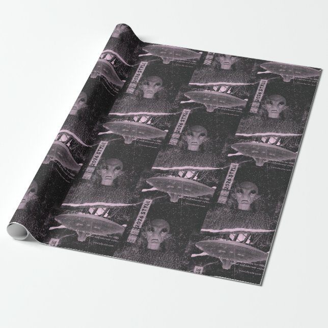 Papel De Presente Design de OVNI (Desenrolado)