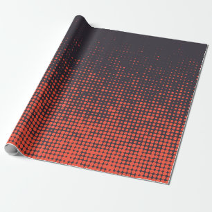 Papel De Presente Design de padrão de pontos de meio tom laranja, mo