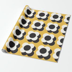 Papel De Presente Design de padrão de safra floral. Estilo escandin