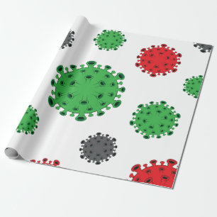 Papel De Presente Design de padrão do CoronaVirus Wrapping Paper Co
