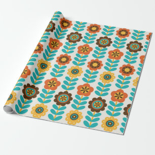 Papel De Presente design de padrão floral uniforme. Ilustração Vi
