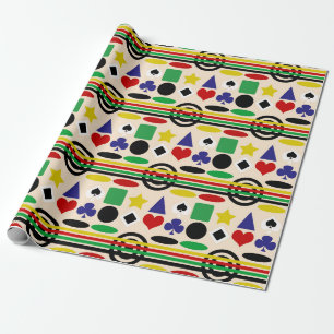 Papel De Presente Design de padrão nórdico escandinavo tribal