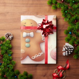 Papel De Presente Design de papel embrulho de Natal brilhante e fest