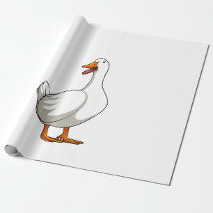 Papel De Presente Design de Pato Bonito Homens Aves Aquáticas Pássar