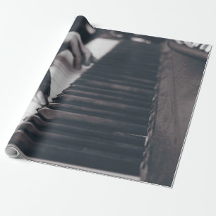 Papel De Presente Design de Piano Incrível