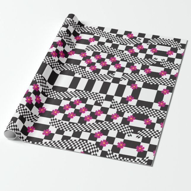 Papel De Presente Design de teclado retroativo (Desenrolado)