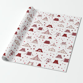Papel De Presente Design de teste mínimo vermelho