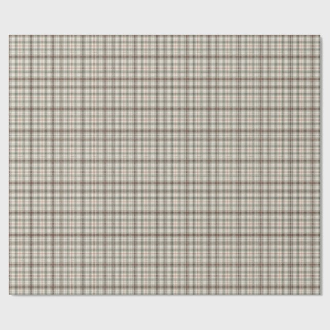 Papel De Presente Design de Xadrez Escocês Clássico e Suave (Aberto)