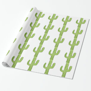 Papel De Presente Design do cacto do deserto