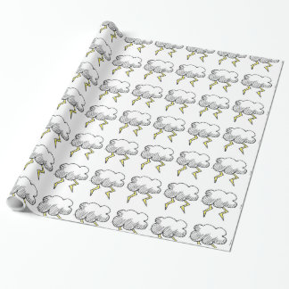 Papel De Presente Design do Cartoon Storm Cloud Rainy Day