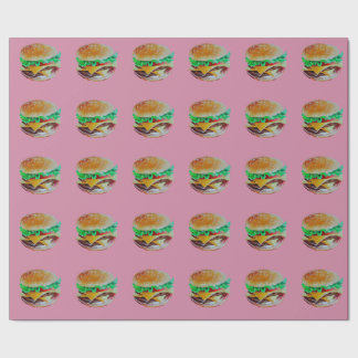 Papel De Presente design do Hamburger, pintura original