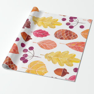 Papel De Presente Design do outono de Ação de Graças