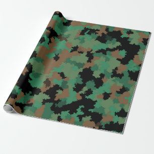 Papel De Presente Design do Padrão de Camuflagem Selvagem do Exércit