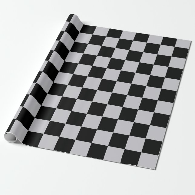 Papel De Presente Design do Verificador de Cinzas de Cinza (Desenrolado)