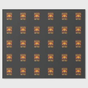 Papel De Presente Design engraçado de bruxa de torta de abóbora de H