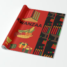Design Festivo Kwanzaa com Kinara, Frutas e Gi