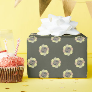 Papel De Presente Design floral de vindima retrô