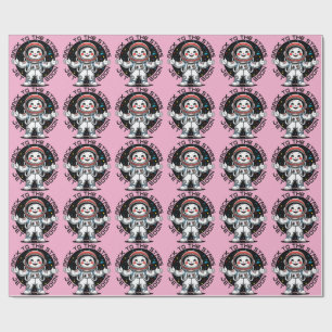 Papel De Presente Design fofo de astronauta de volta às estrelas