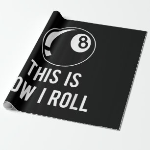 Papel De Presente Design Funny Billiards Para Jogadores De Piscina R