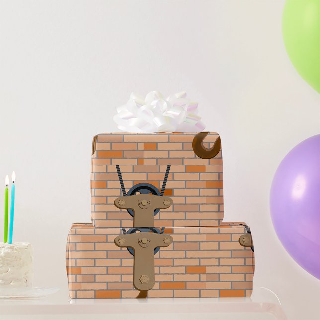 Papel De Presente Design Mecânico do gancho de polia industrial (Criador carregado)