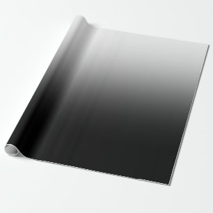 Papel De Presente Design Minimalista com Gradiente Preto e Branco Mo
