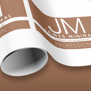 Papel De Presente Design mínimo profissional moderno   Castanho e Br
