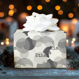 Papel De Presente Design moderna minimalista com círculos monocromát