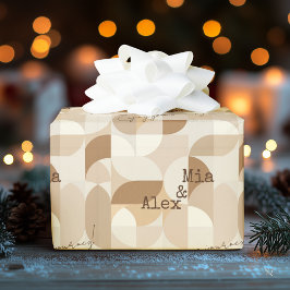 Papel De Presente Design moderna minimalista com tons beges