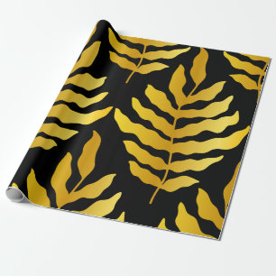 Papel De Presente Design moderno com folhas. Folhas tropicais de our