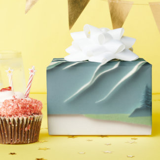 Papel De Presente design Montanha Papercut