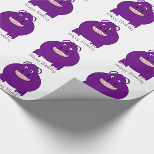 Papel De Presente Design personalizado do Hippopotamus