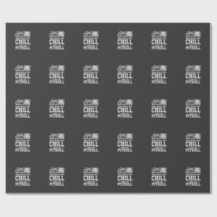 Papel De Presente Design Pitbull Fique em Casa e Relaxe