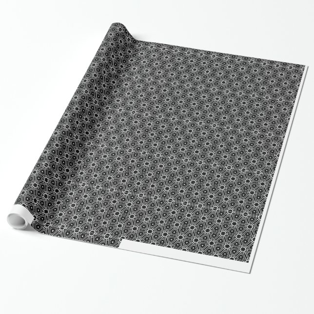 Papel De Presente Design preto brilhante (Desenrolado)