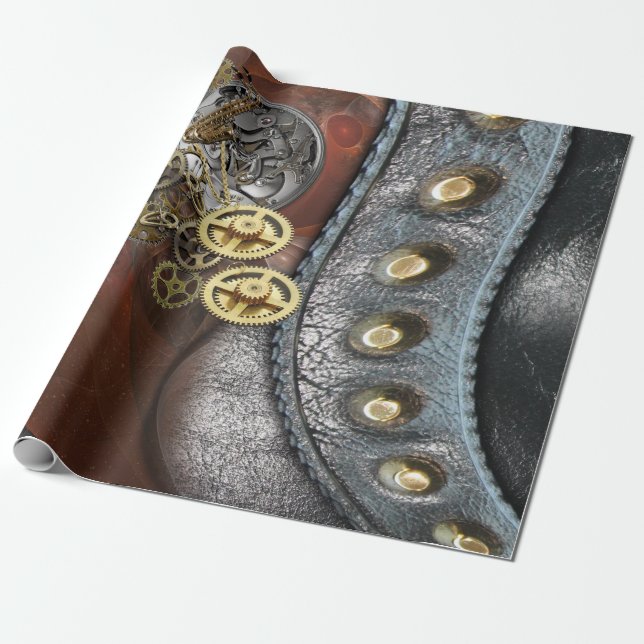 Papel De Presente Design Steampunk (Desenrolado)