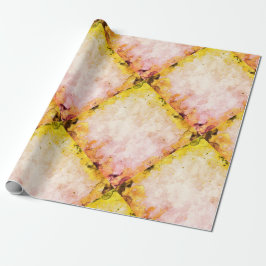 Papel De Presente Design triangular de diamante marmoreado