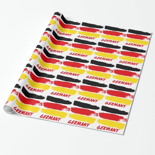 Papel De Presente Designs de bandeira da Alemanha (Desenrolado)