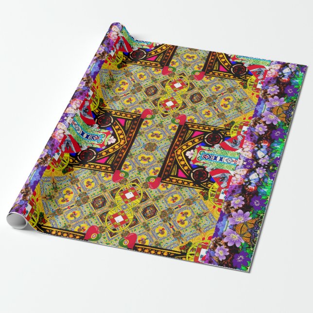 Papel De Presente Designs portuguesas (Desenrolado)