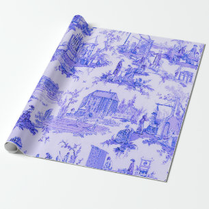 Papel De Presente Desmontagem de Chinoiserie Branca Branca Francesa