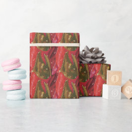 Papel De Presente Desova do Salmão Vermelho