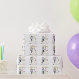 Papel De Presente Detalhes personalizados Noiva & Noivo Parabéns!