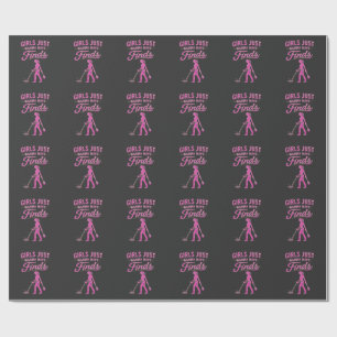 Papel De Presente Detecção de Metal Pink Lady