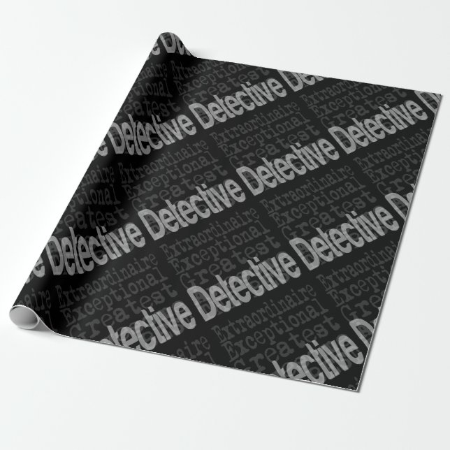 Papel De Presente Detetive Extraordinaire (Desenrolado)