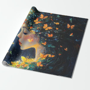 Papel De Presente Deusa da Floresta Encantada com Borboletas (5)