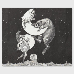 Papel De Presente Deusa Lunar Celestial Antiga & Ursa Maior