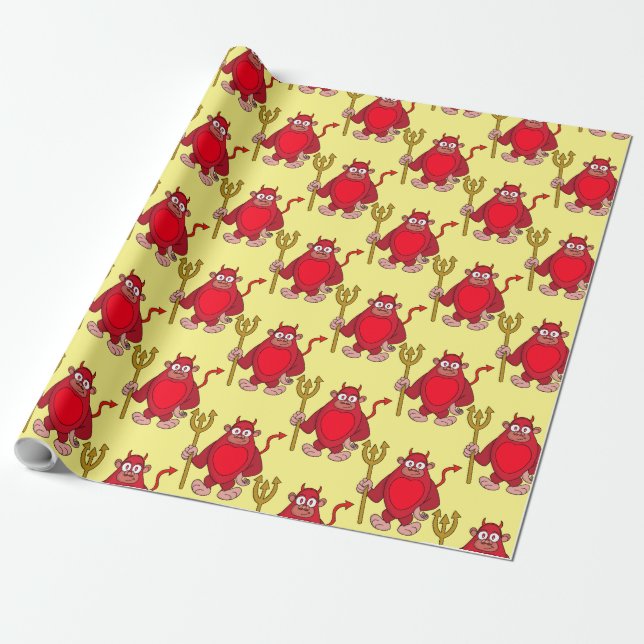 Papel De Presente Devil Gorilla (Desenrolado)
