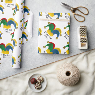 Papel De Presente Dia da Bobagem do Chapéu de Abril de Jester