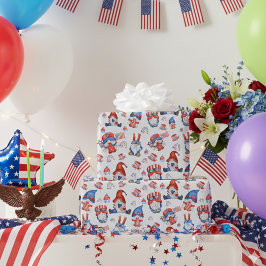 Papel De Presente Dia da Celebração da América do Trabalho Gnome