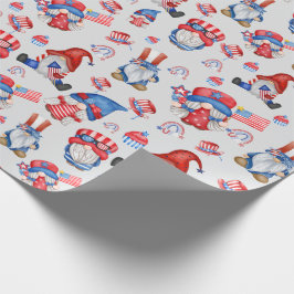 Papel De Presente Dia da Celebração da América do Trabalho Gnome